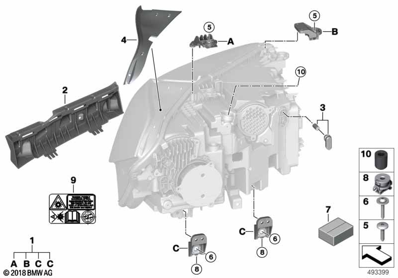 G05/G06 Кронштейн фары Л