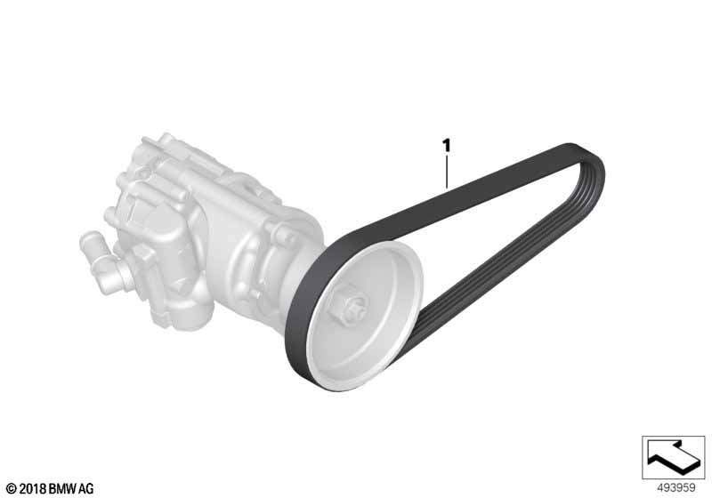 Ременный привод насоса гидроус.рул.упр.