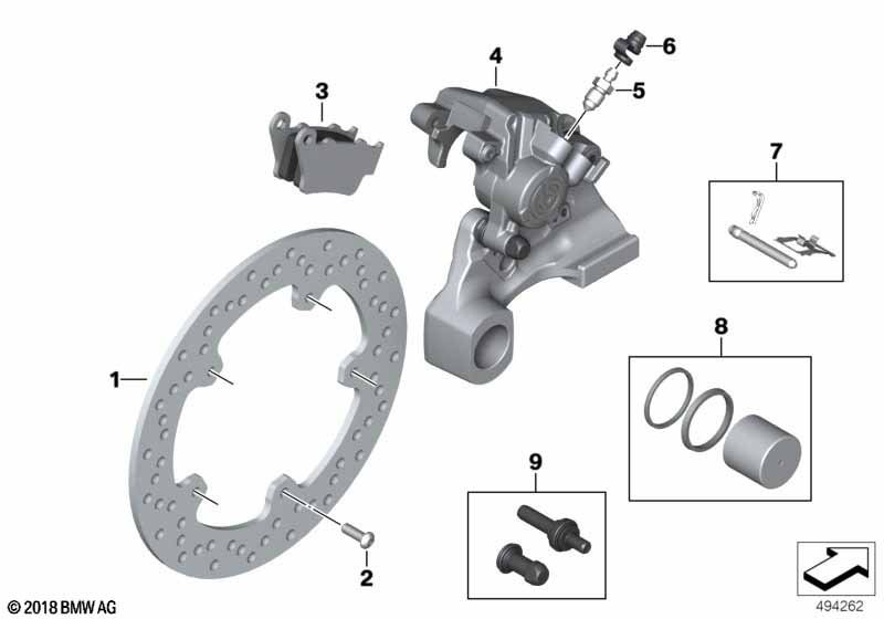 Тормозной механизм заднего колеса