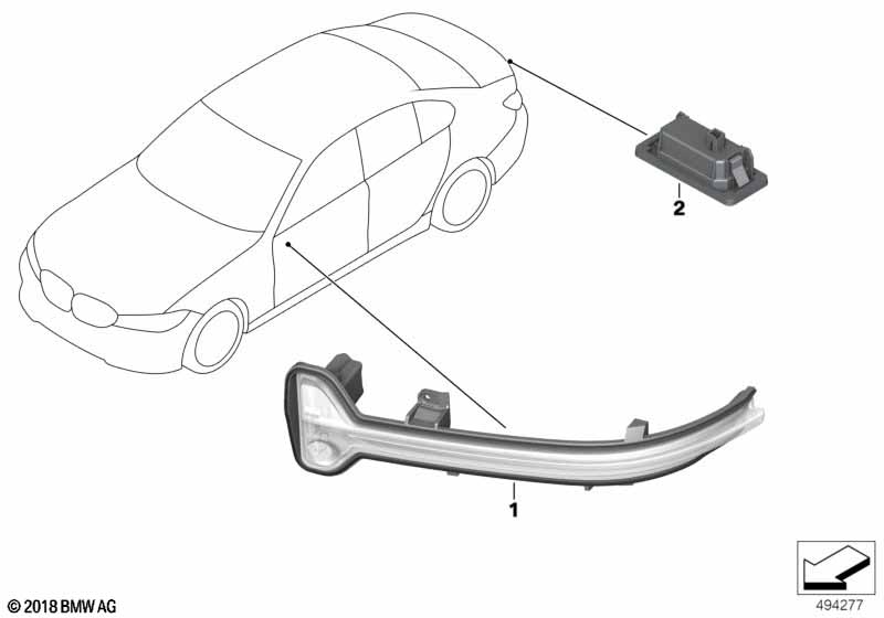 Дополн.указатель поворота/светил.снаружи
