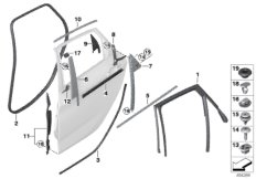 Накладки и уплотнения двери Зд
