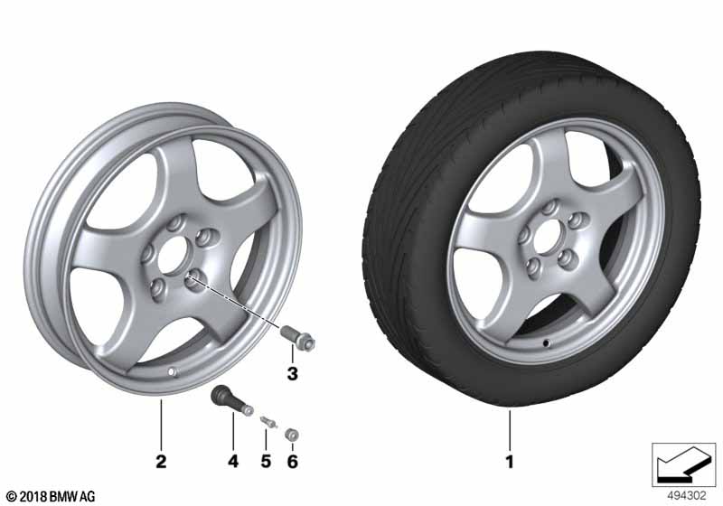 Аварийное колесо легкосплавное