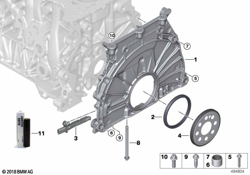 Крышка блока ГРМ