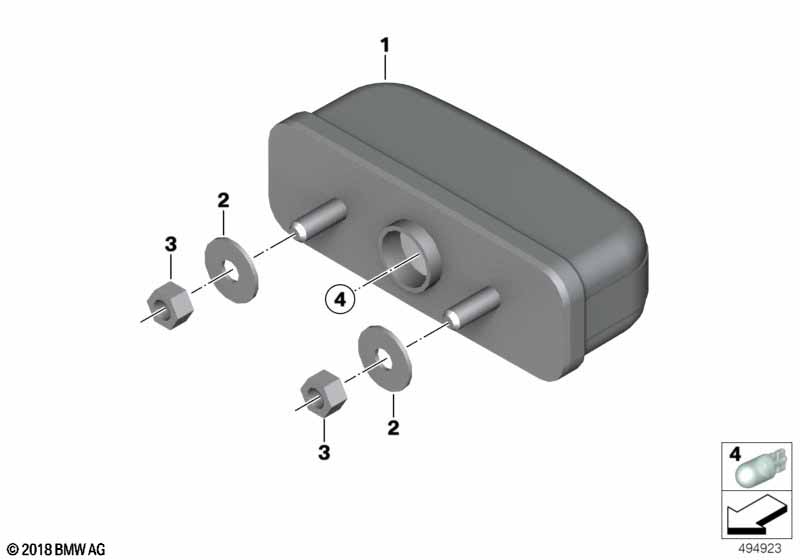Фонарь подсветки номерного знака