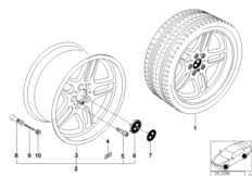 Л/с диск BMW с параллел.спицами M 37