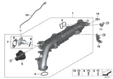 Система впуска AGR с упр.заслонками