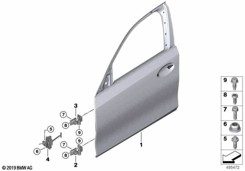 Дверь Пд, петли/ограничитель двери
