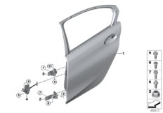 Задняя дверь - петля/ограничитель двери