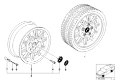 Диск со сдвоенными спицами  M (диз. 22)