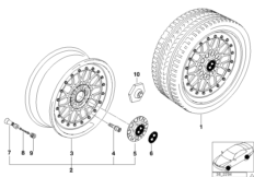 Диск с крестообр.спиц.M на болт.(диз.29)
