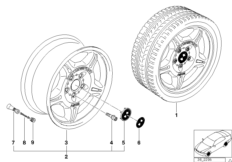 Л/с диск BMW со сдвоен.спиц.M ков.