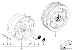 Диск со сдвоен.спицами M полир. (диз.24)