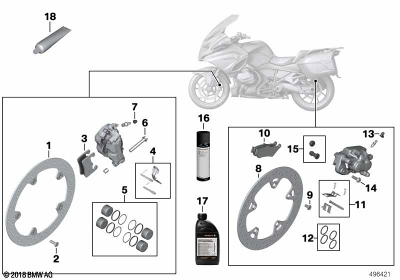 Тормозной диск с заклепками (D320-4.5MM) R nine / S 1000 / R 1200 / R 1250 /F 800 /F 900