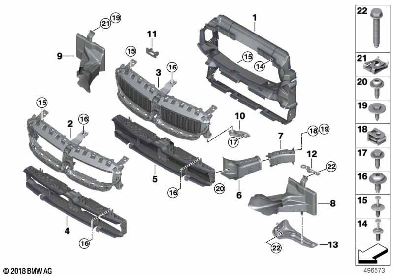 G20/G20N B57/B58 передняя панель воздуховода