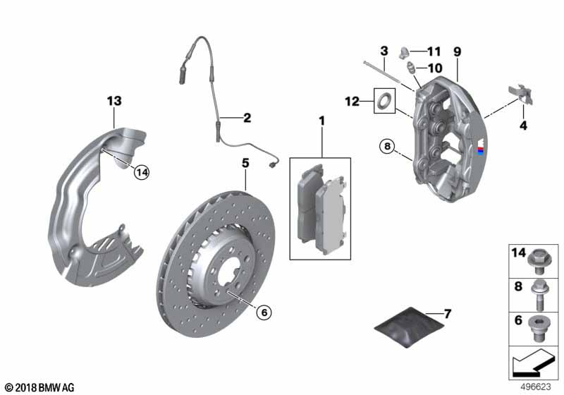 Спорт.торм.сист.M красн. - замена, ПО
