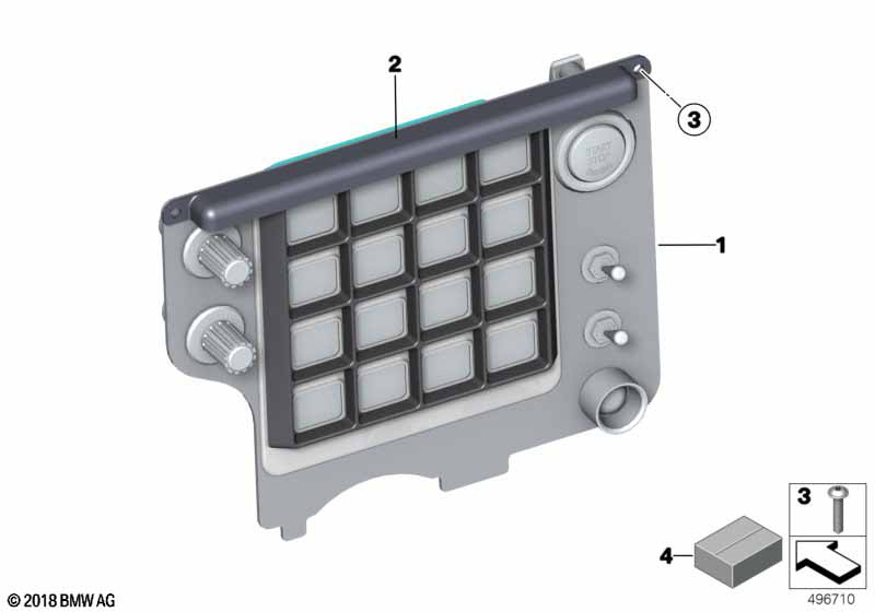 Панель управления в центральной консоли