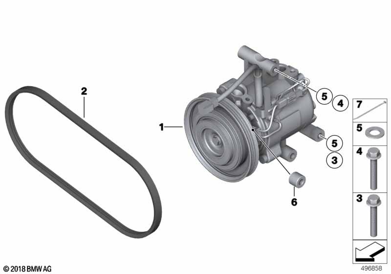 Компрессор кондиционера/дополн.элементы