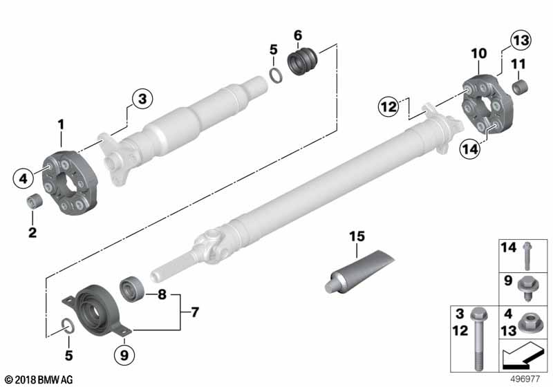 Детали карданного вала, полноприводный