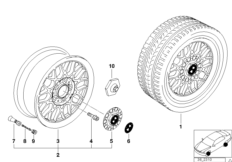 Л/с диск BMW с крестообраз.спицами 29