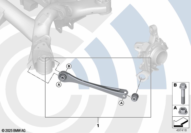 Ремкомплект продольного рычага подвески