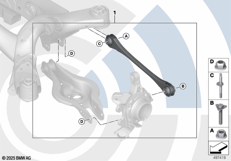 Ремонтный комплект рычага схождения