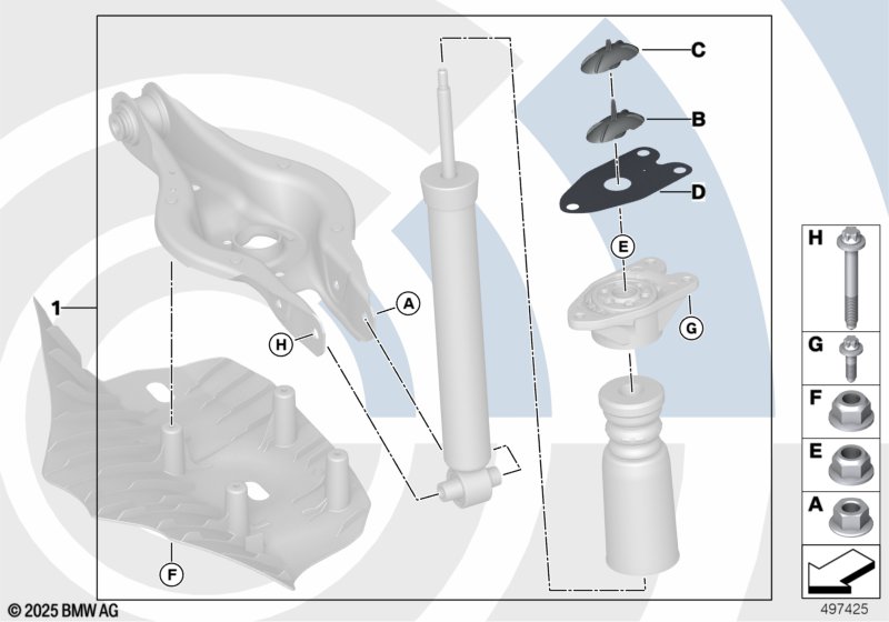 Установ.комплект амортизацион.стойки Зд