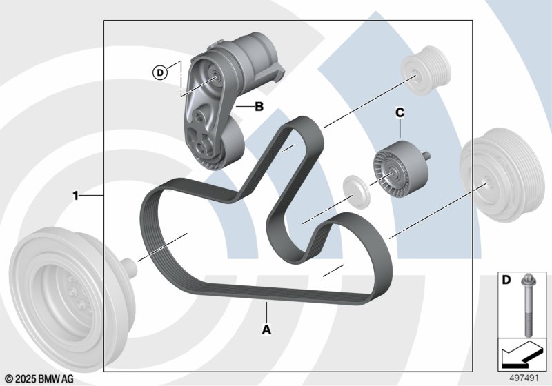 N57 ремкомплект ременного привода