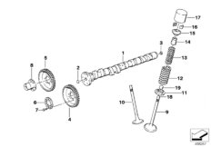 Распредвал механизма газораспределения