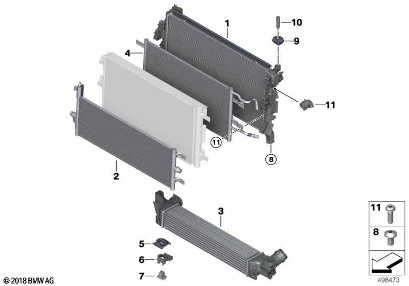 Крепеж радиатора охлаждающей жидкости