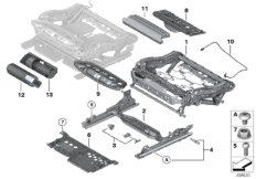 Каркас подушки переднего сиденья