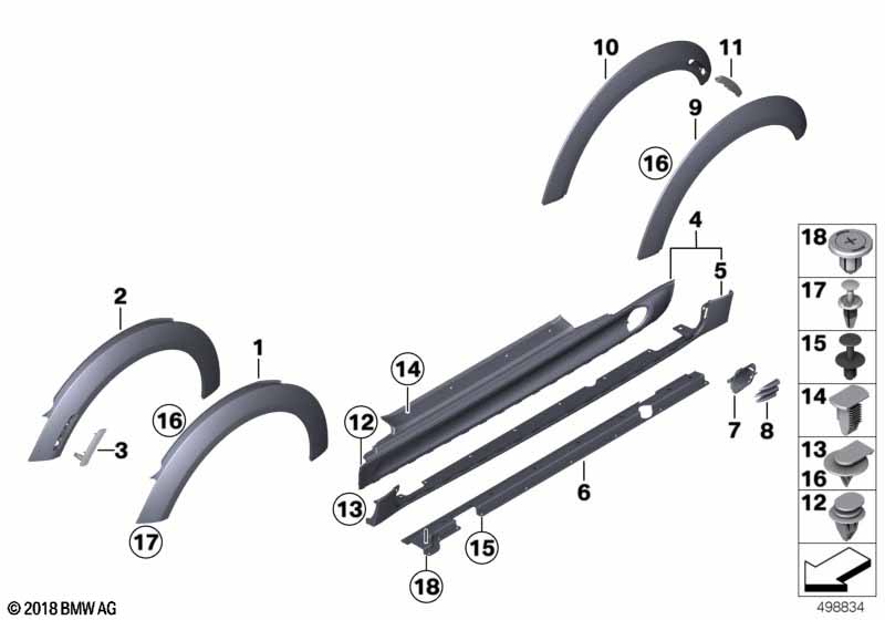 Накладка порог / арка колеса