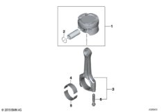 Кривош.-шатунный мех. - шатун с поршнем