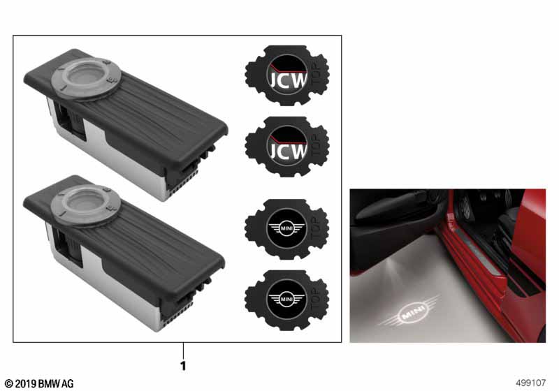 Дверной светодиодный проектор