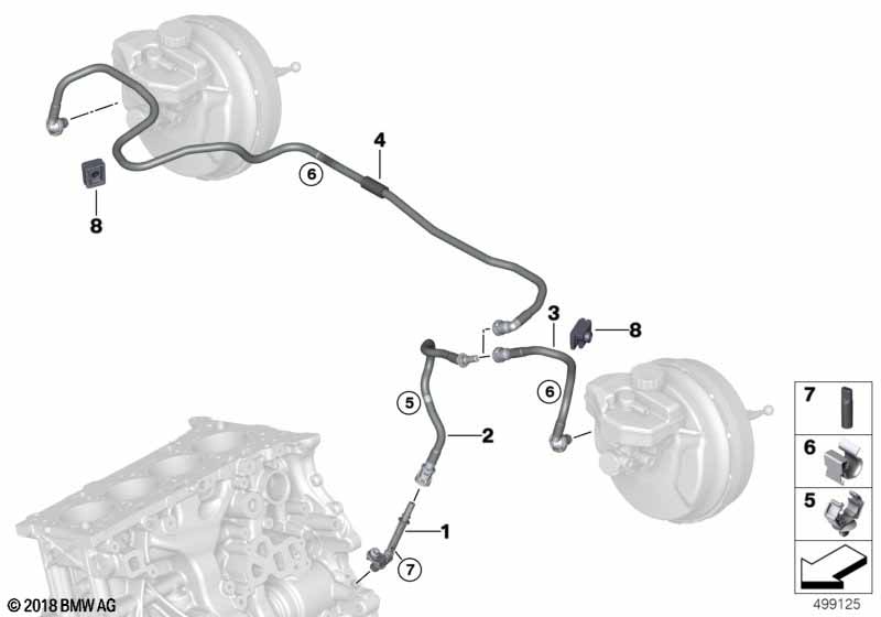Вакуумный трубопр.усилителя тормозов