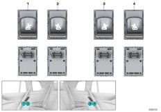 Переключ.разбл.спинки сиденья 3-го ряда