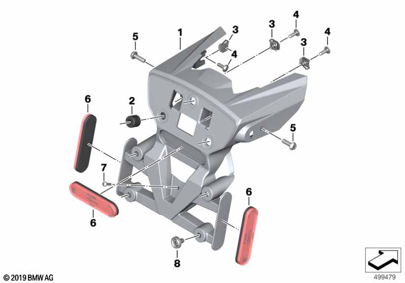 Кронштейн для номерного знака
