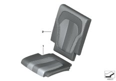 Обивка Individual задн.сиденья 3-го ряда