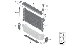 Крепеж радиатора охлаждающей жидкости