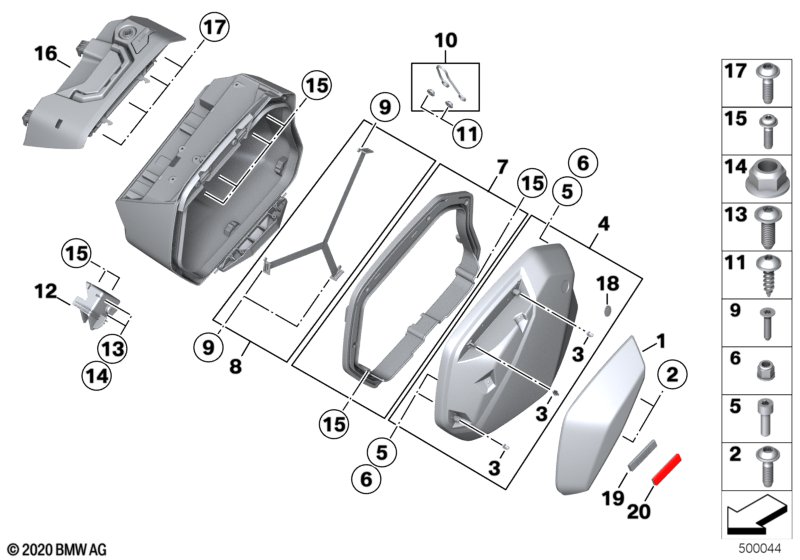 Детали туристического кофра