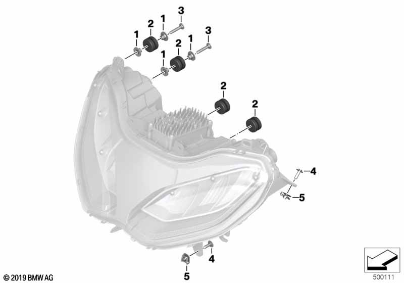 Элементы крепления фары