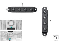 Панель управления в центральной консоли