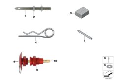 Стопорящий штифт капота/багажной двери