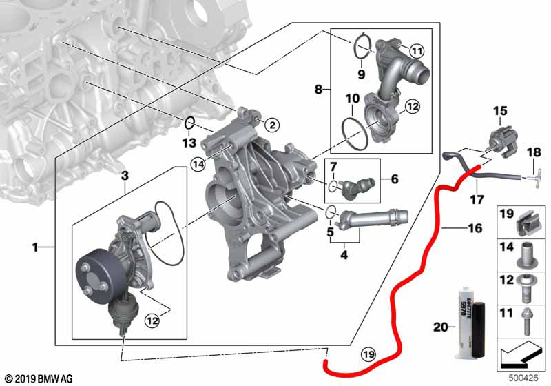 B47B помпа охлаждения под рекуператор