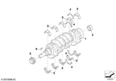 Коленчатый вал с вкладышами подш.´95/´96