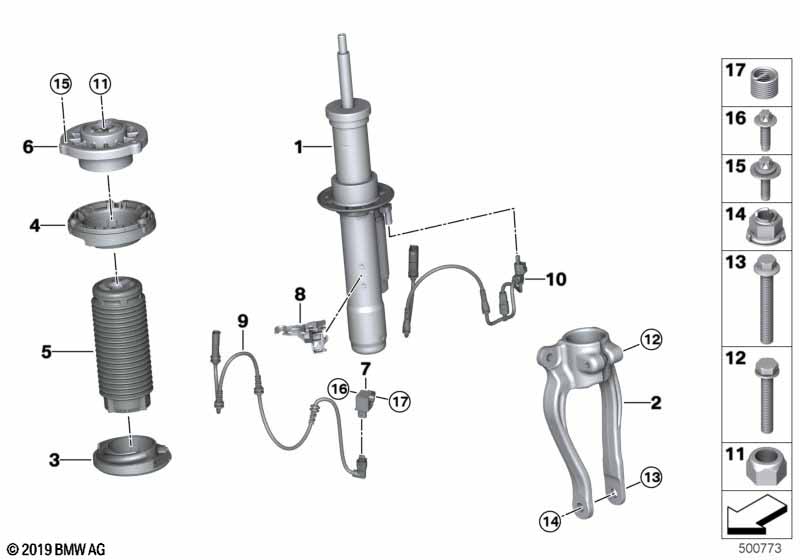 Аморт.стойка Пд VDC/доп.элементы полн.пр