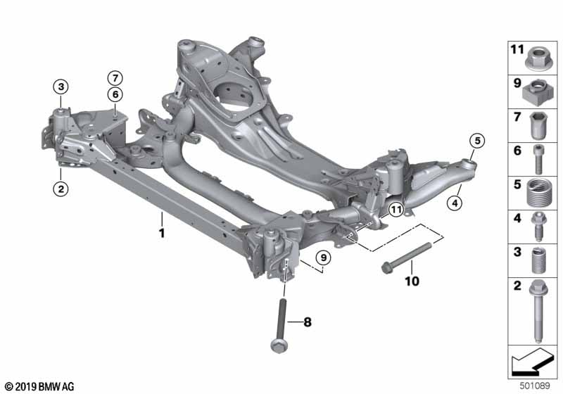 Балка переднего моста, полноприводный