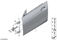 Дверь Пд, петли/ограничитель двери