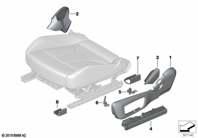 Накладка переднего сиденья с э/приводом