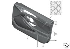 Обшивка двери,полн.кож.отделка Indi. Пд