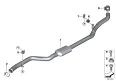 Передний дополнительный глушитель